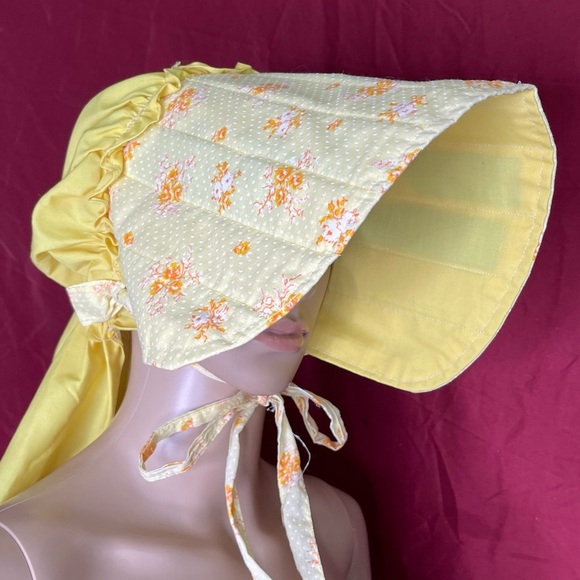 Vintage Handmade Prairie Bonnet OSFM Adult Sun Hat Civil War Reenactment Costume - Picture 4 of 7